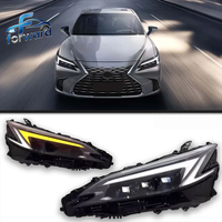 Nouveaux phares LED à lentille carrée triple 6000K pour Lexus ES 2018-2024 ES200/ES260 avec feux de jour DRL à double crochet, sans modification de pare-chocs