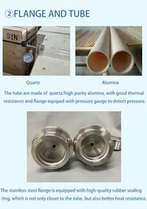 Four de tube sous vide de nitruration de la poudre 1300c compacte pour préparer le matériel magnétique libre de terre rare