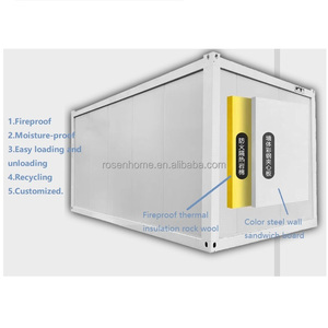 Contenedor prefabricado modular de 20 pies de alta calidad, casa, cafetería, tienda, paquete plano plegable de construcción rápida para uso en almacén de guardia de oficina - Product Image 3
