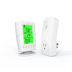 Smart Programmable <strong>Wireless</strong> Remote Thermostat Plug in Socket <strong>Heating</strong> Cooling Temperature <strong>Controller</strong> AC110V-120V 15A US Plug - Product Image 1