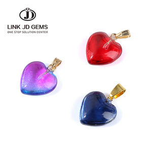 عيد الحب الزجاج الكريستال الحب القلب DIY صنع المجوهرات قلادات الأقراط الملحقات - Product Image 1