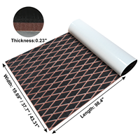 Tapis de sol pour bateau KT GuoMei noir sur fond brun foncé, imperméables, antidérapants, avec adhésif puissant, pour pont de bateau marin