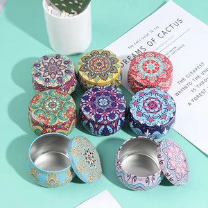 Nouvelle boîte à bonbons en forme de tambour, boîte à biscuits, fournitures de fête, boîte en étain pour théière, boîte à bijoux - Product Image 2