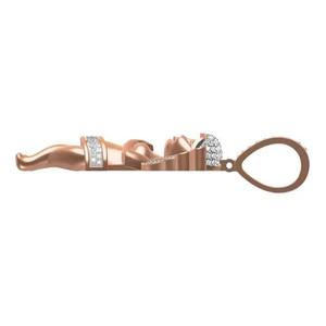 Colgante de Ángel Orando, Plata de Ley 925, Chapado en Oro Rosa, Diamante Moissanita, Estilo Hip Hop, Joyería de Moda, Amuleto, Regalo - Product Image 2