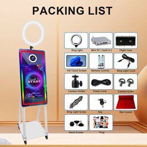 Phong Cách Mới Ngay Lập Tức In Ảnh Gian Hàng Gương Ảnh Tự Sướng 21.5 Inch Màn Hình Cảm Ứng Ma Thuật Gương Photobooth Máy Với Máy In Khay - Product Image 5