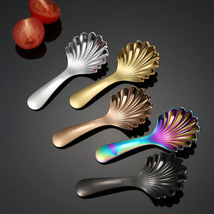 Shell Shape 304 Stainless Steel Mini Spoon Ice Cream Tool Food Safe Hand Wash Only - Product Image 4