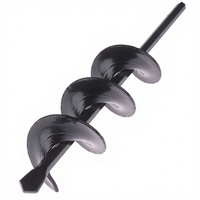 Tarière spirale de jardin en acier rapide, angle de 120°, tige de 10 mm, longueur de 130 mm, pour plantation de fleurs et d'ailles, pour jardin