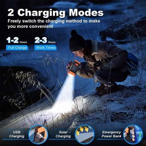 Linterna Táctica Multifuncional al por Mayor con Banco de Energía, Recargable por USB, Linterna LED para Camping - Product Image 6