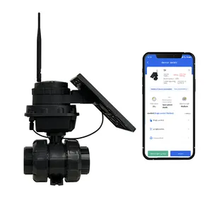 Vanne de moteur de commande hydraulique électrovanne électrique actionneur de vanne à boisseau sphérique d'énergie solaire par réseau LoRa d'application mobile