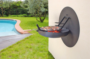 Prezzo all'ingrosso durevole in acciaio Corten montabile a parete griglie per barbecue giardino Patio esterno Firepit camino - Product Image 2