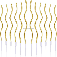 Bougies en spirale colorées personnalisées pour gâteaux d'anniversaire, torsadées pour décoration de mariage, qualité alimentaire BRC, vente en gros