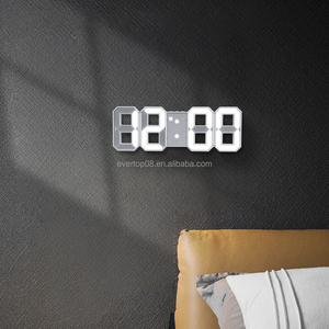 2023 Hot Sale Ce/rohs Home Decoration White 3d Number Digital <strong>Led</strong> <strong>Wall</strong> <strong>Clock</strong> With Different Colors - Product Image 5