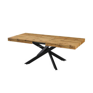 Top retrattile <span class=keywords><strong>allungabile</strong></span> lungo <span class=keywords><strong>tavolo</strong></span> da pranzo piedi in <span class=keywords><strong>metallo</strong></span> importato MDF <span class=keywords><strong>legno</strong></span> espandibile mobili per la casa in ferro <span class=keywords><strong>tavolo</strong></span> moderno - Product Image 3