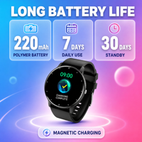 Reloj Inteligente con Pantalla Táctil HD de 1.28 Pulgadas, Monitor de Ritmo Cardíaco, Monitor de Presión Arterial, IP67, Reloj Inteligente con Llamadas