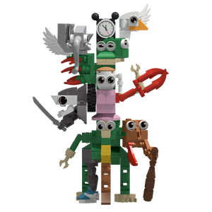 Tung Tung Sahur blocchi PVC Set nove Beast Cup scimpanzé Fusion mostro costruzione giocattoli ornamento per adulti e regali - Product Image 1