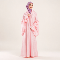 Ensemble de prière Mukena rose nuageux pour femmes, vêtements modestes, vêtements islamiques