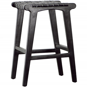 Dale Counter <b>Stool</b> -Durable High Bar <b>Stool</b> for Home Bar & Dining Room Animal Hyde/Hide/<b>Leather</b> and Wood - Product Image 3