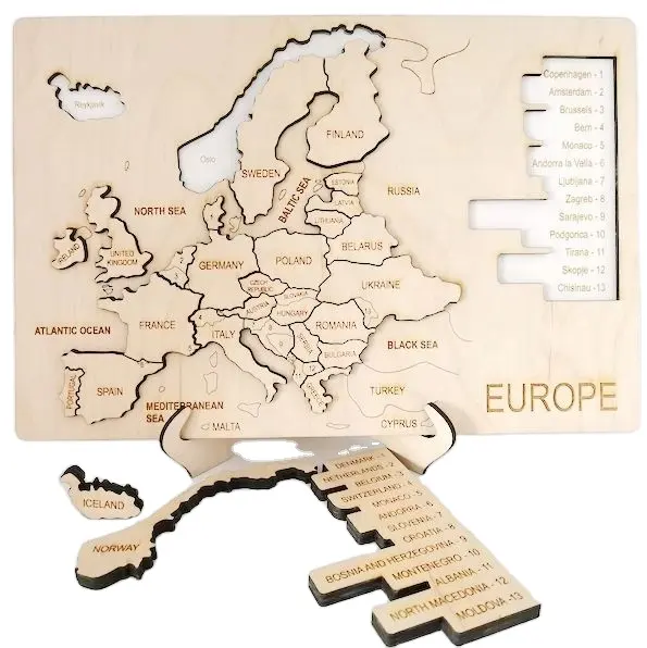Holz-Puzzle Weltkarte