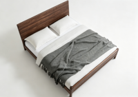 Cadre de lit simple en bois massif, plateforme de lit naturelle, base de matelas, montage facile et rapide, lit mural moderne