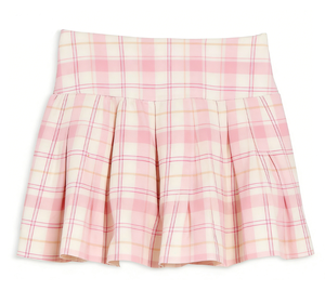 <span class=keywords><strong>Jupe</strong></span> à carreaux rose mignonne pour petite fille, style décontracté et doux, en coton, <span class=keywords><strong>mini</strong></span>, teinte unie, mode été 2026, vêtements en gros, personnalisés en Chine - Product Image 3
