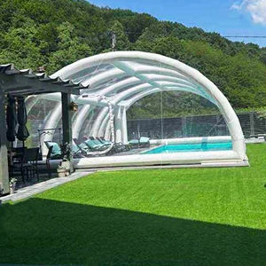Dôme transparent sur mesure, grand et clair, support de tuyau, couverture de <span class=keywords><strong>piscine</strong></span> gonflable, enclos d'hiver rétractable, dômes à bulles - Product Image 2