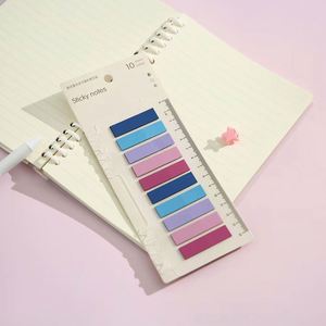 Etiquetas Adhesivas de Hojas Sueltas con Índice Morandi a Todo Color para Estudiantes, Notas Fluorescentes Transparentes Autoadhesivas para Memorandos - Product Image 6