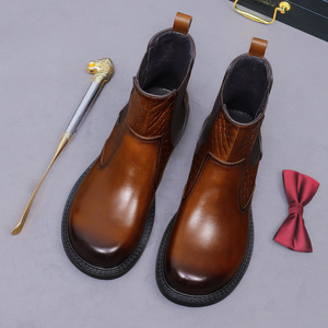 Chaussures en cuir véritable pour hommes, chaussures habillées élégantes, chaussures décontractées à lacets pour mariage - Product Image 3