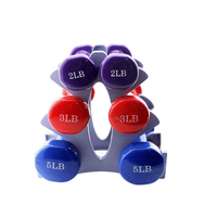Haltères en vinyle colorés avec revêtement en néoprène, haltères en fonte antidérapants et durables pour la salle de sport, la remise en forme et la musculation