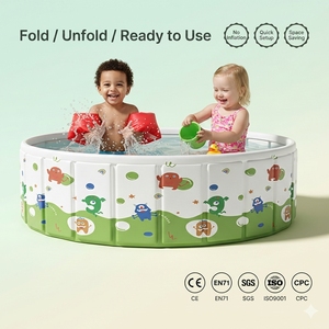 <span class=keywords><strong>Piscine</strong></span> ronde pliable portable en PVC non gonflable pour enfants, <span class=keywords><strong>bac</strong></span> <span class=keywords><strong>à</strong></span> <span class=keywords><strong>sable</strong></span> pour utilisation intérieure et extérieure - Product Image 4