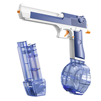 Pistolet à eau en plastique de haute qualité, fonctionnant sur piles, modèle Desert Eagle, avec lumière et chargeur électronique, pour enfants