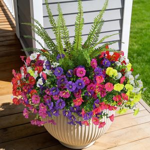 Fiore artificiale Morning Glory a stelo singolo in tessuto <span class=keywords><strong>di</strong></span> seta e plastica, best seller, per recinzioni e decorazioni da giardino in stile pastorale. - Product Image 1