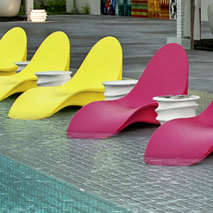 <span class=keywords><strong>Sdraio</strong></span> da Piscina in Plastica con Forma Curva, Lettino Prendisole per Spiaggia e Piscina - Product Image 2