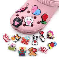 Schoencharms van PVC, rood hart, Valentijnsdag, voor klompen, decoratie, liefde, accessoires, gespen