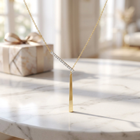 Collier Pendentif Minimaliste S925 Haut de Gamme Personnalisé Tendance Simple et Polyvalent – Fournisseur OEM/ODM, Meilleure Vente