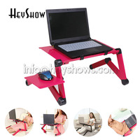 Support universel d'ordinateur Portable, bureau en aluminium, pour lit, PC, présentoir, pliable, ventilé, avec tapis de souris