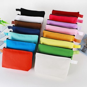 Estuche para lápices de lona pintado a mano, elegante bolsa de cosméticos con cremallera, conveniente para papelería de <span class=keywords><strong>Amazon</strong></span>, tela en blanco para grafiti, almacenamiento - Product Image 1