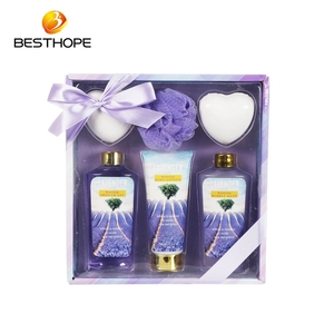 Belle lavande douche <span class=keywords><strong>corps</strong></span> bain nettoyage spa ensemble cadeau avec forme de coeur fizzer et bain <span class=keywords><strong>à</strong></span> bulles - Product Image 1