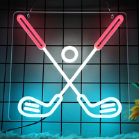 Art mural LED néon personnalisé pour balle de golf, décoration de bar de club de golf, cadeau d'anniversaire pour golfeur, décoration de salle de jeu à domicile