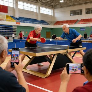 Vente directe d'usine, table de tennis de table 25 mm, table de <span class=keywords><strong>ping</strong></span>-<span class=keywords><strong>pong</strong></span> professionnelle, type compétition, haute élasticité pour les matchs professionnels - Product Image 2