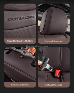 Coprisedili Auto in Morbida Pelle Beige, Avvolgenti e Confortevoli, Perforati per Tutte le Stagioni, per <span class=keywords><strong>Renault</strong></span> <span class=keywords><strong>Clio</strong></span> Megane Captur Kadjar - Product Image 5