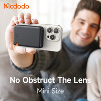 Mcdodo 146 15W Mini et Portable Smart Wireless Power Bank 10000mAh Portable avec support magnétique pour l'extérieur