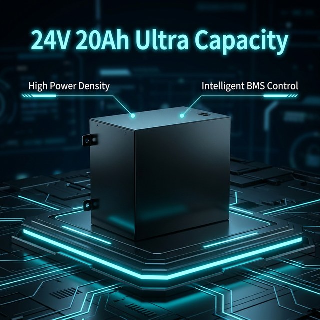 24V 20ah Large-Capacity LFP Battery Pack, Grade a Cells, Overcharge & Over-Discharge Protection, Low-Temperature Protection