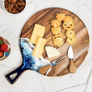 เขียงไม้ไผ่ทรงสี่เหลี่ยมผืนผ้า ยี่ห้อ Eco Go พร้อมด้ามจับไม้ไผ่ ทนทาน หนา 1.5 ซม. เป็นมิตรกับสิ่งแวดล้อม เหมาะสำหรับเนื้อสัตว์/ขนมปัง/พิซซ่า - Product Image 1