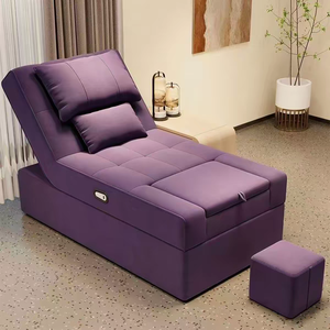 Fauteuil de pédicure pour salon de beauté personnalisé, avec fonction de massage, dossier inclinable en PU, fonction de pétrissage et drainage manuel - Product Image 4