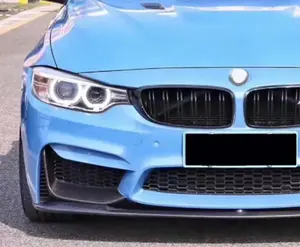 Labbro anteriore per <span class=keywords><strong>BMW</strong></span> <span class=keywords><strong>serie</strong></span> <span class=keywords><strong>4</strong></span> 2014-2020 F32 F33 F36 M4 nero lucido Carbon Look per labbro paraurti inferiore per parte Auto classica - Product Image 3