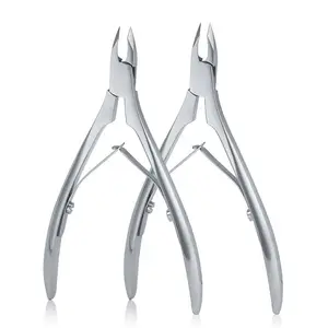 High Level Stainless Steel Cuticle Nippers 14 jaw Professional Nail Cutter Scissors Custom Logo