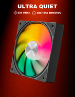 Ventilador de caja ARGB PWM de 120 mm, alto flujo de aire, silencioso, para enfriamiento de PC de escritorio, venta directa de fábrica.