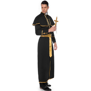 Costume <span class=keywords><strong>da</strong></span> pastore sacerdote adulto Costume <span class=keywords><strong>da</strong></span> uomo donna Nun Role Play costumi <span class=keywords><strong>Sexy</strong></span> uniforme Fancy Halloween Party Dress - Product Image 2