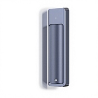 Kotak Hard Disk Mobile Aluminium Alloy Biru M.2 Grosir Pabrik, NVMe/NGFF Dual Protocol Solid State Drive Universal