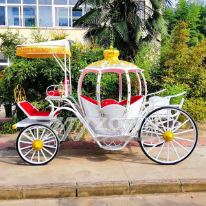 Kute rose chariot de citrouille de haute qualité grand chariot de citrouille de cendrillon décoratif pour le chariot sans cheval de <span class=keywords><strong>mariage</strong></span> - Product Image 4